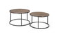 NOMA Lot de 2 Tables Basses en Métal avec Finition Cuivre Ancien - Table Grande 47x81 cm et Petite 42x70 cm - Design d'Intérieur